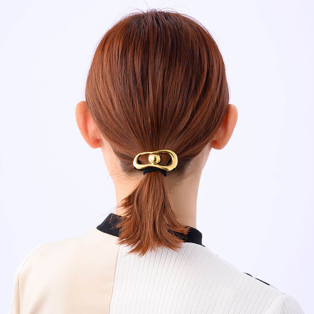 Sphere hair tie / gold color | Elaborate