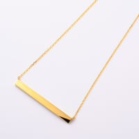 Square necklace/gold color