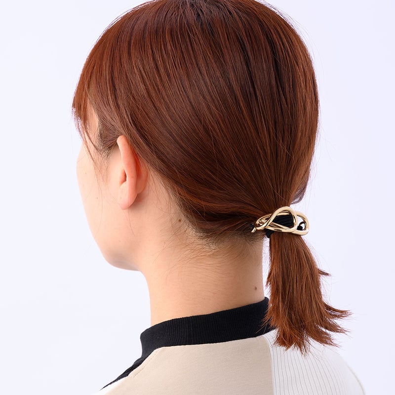 JURATE LA ユラティー　GOLDPLATE W HAIR TIE JURATE LA/ユラティー】 GOLDPLATE W HAIR TIE（ヘア