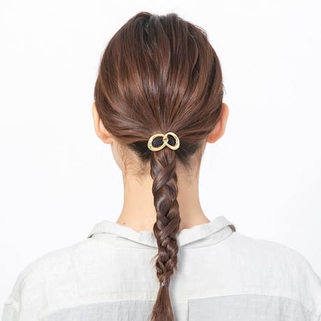 Poterie hair tie / gold color