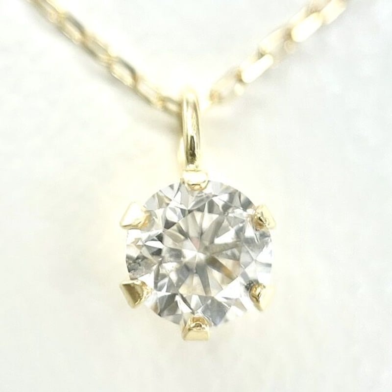 【送料無料】 天然 ダイヤモンド ネックレス 上質 星 0.20ct K18YG40cm