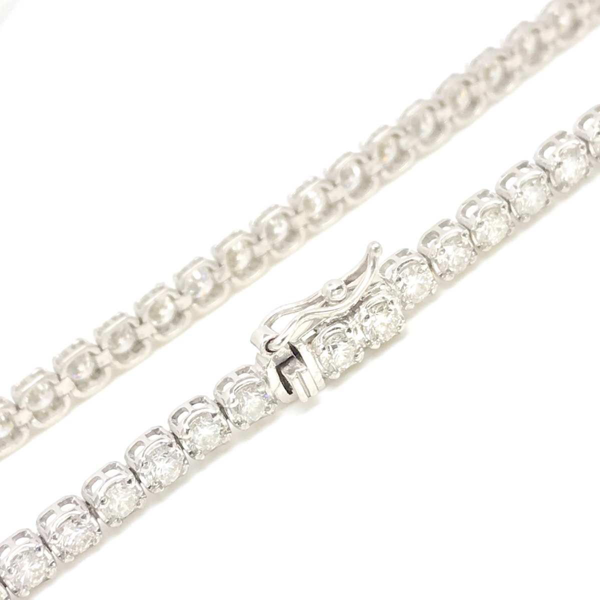 良質3.00ct 天然ダイヤモンド K18WG テニスブレスレット | sanlemojewelry