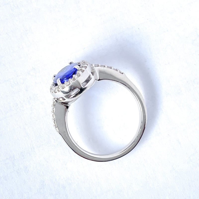 1.578ct 天然タンザナイト ダイヤモンドPT950リング(宝石鑑別 1.578ct 天然タンザナイト ダイヤモンドPT950リング(宝石鑑別