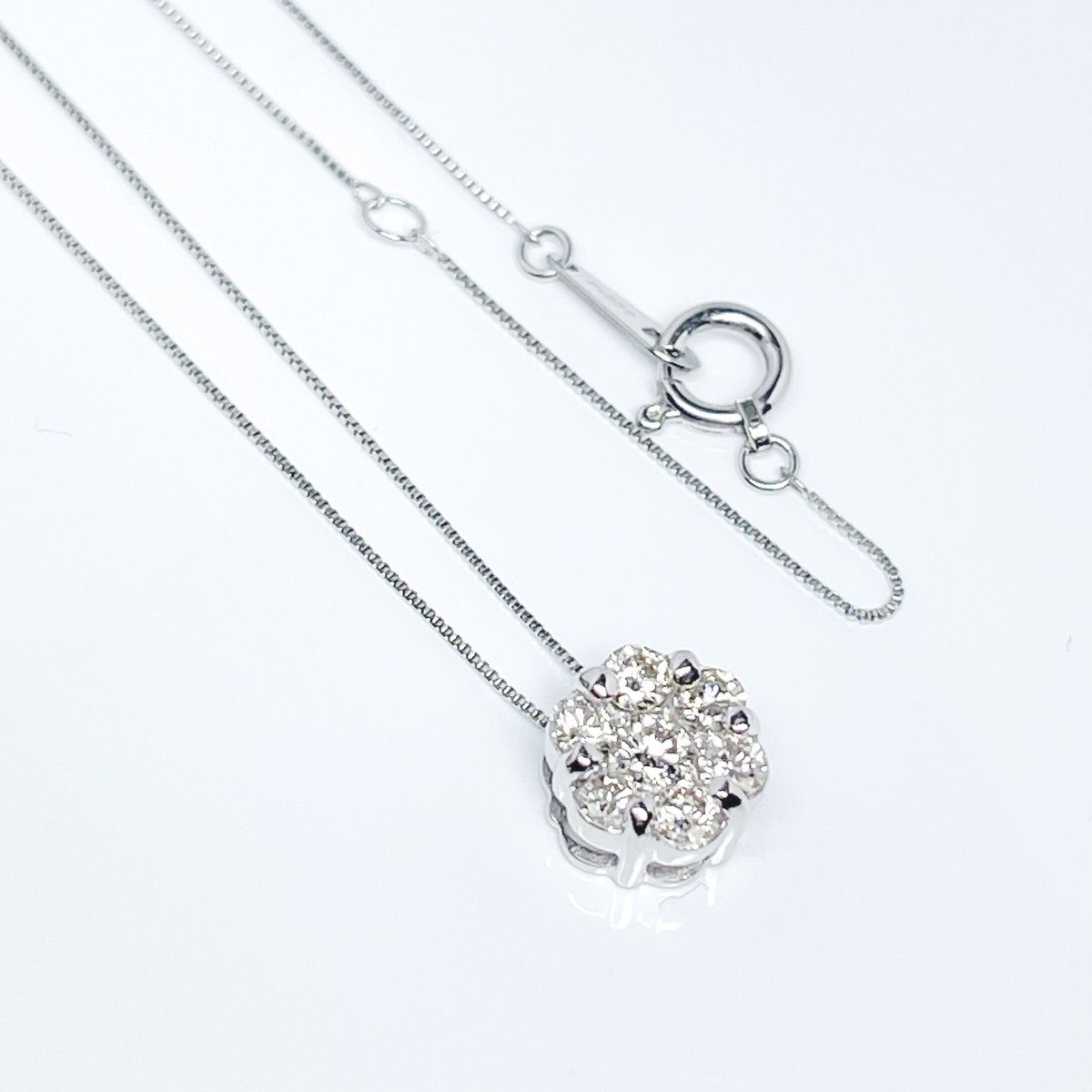 専用⭐︎ダイヤモンド　パヴェネックレス K18ダイヤモンド パヴェペアシェイプ ネックレス大（ネックレス