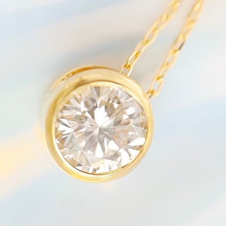 0.30ct H＆C　良質天然ダイヤモンド　K18 ネックレス　鑑別カード付