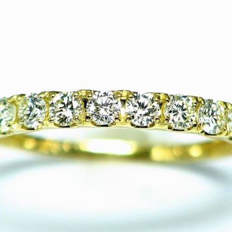 0.50ct 良質天然ダイヤモンド(10石)k18エタニティリング