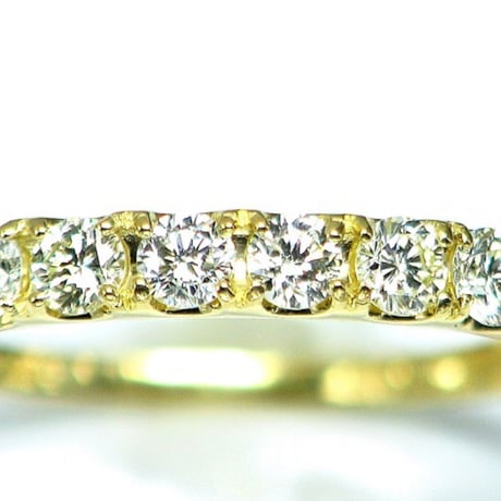 0.50ct 良質天然ダイヤモンド(10石)k18エタニティリング