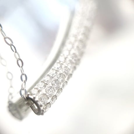 高品質　天然ダイヤモンド　1.00ct パヴェダイヤモンド PT950ネックレス