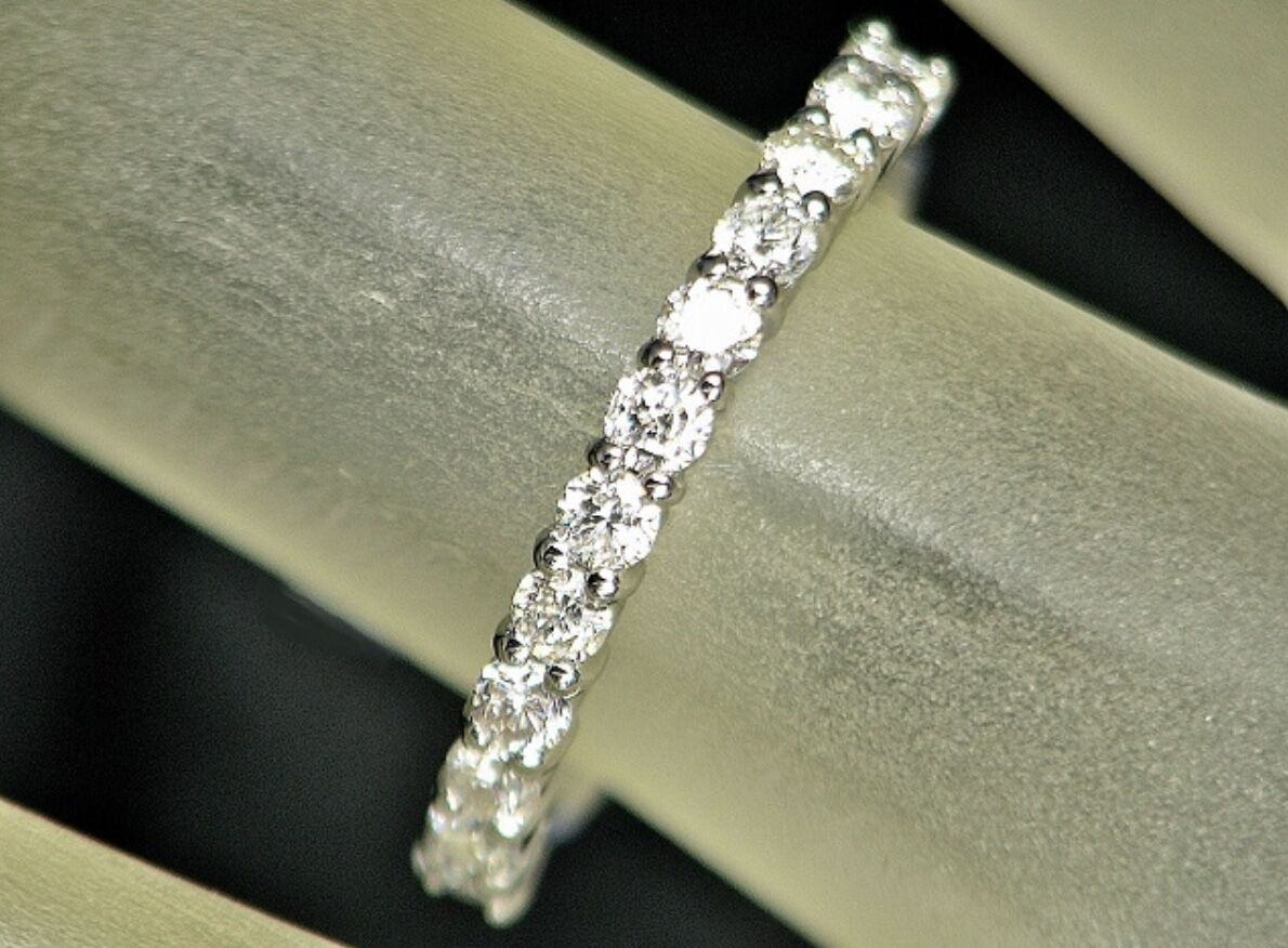 0.50ct 良質天然ダイヤモンド PT950エタニティリング | sanlemojewelry