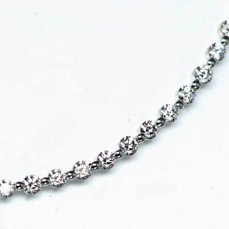 計0.20ct　ハート＆キューピット　PT950 ラインネックレス