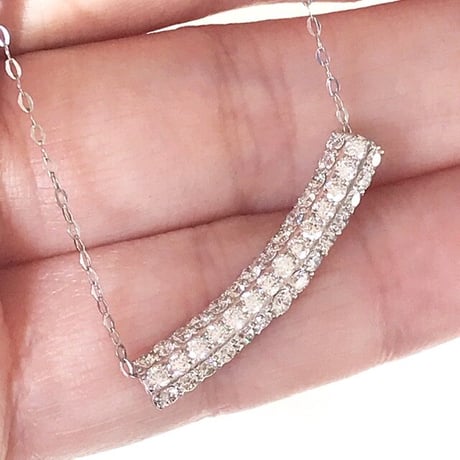 高品質　天然ダイヤモンド　1.00ct パヴェダイヤモンド PT950ネックレス