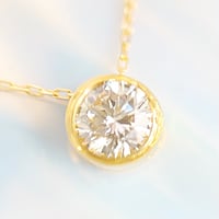 0.30ct H＆C　良質天然ダイヤモンド　K18 ネックレス　鑑別カード付
