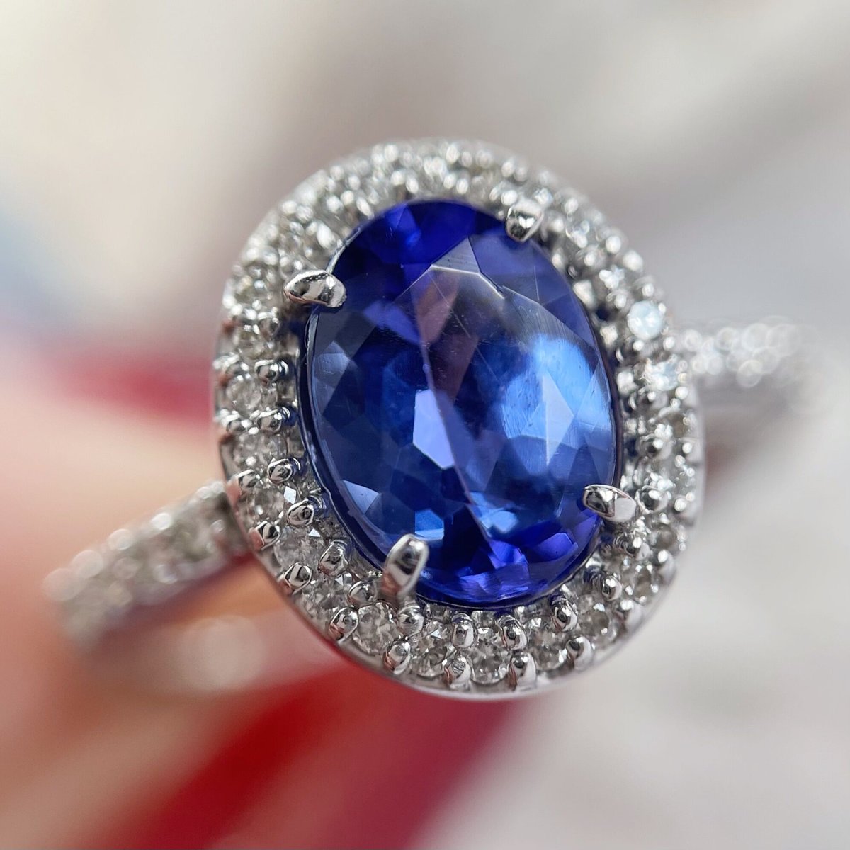 1.578ct 天然タンザナイト ダイヤモンドPT950リング(宝石鑑別 1.578ct 天然タンザナイト ダイヤモンドPT950リング(宝石鑑別