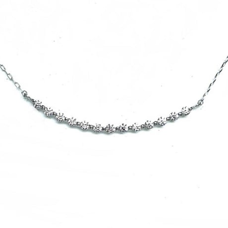 計0.20ct　ハート＆キューピット　PT950 ラインネックレス