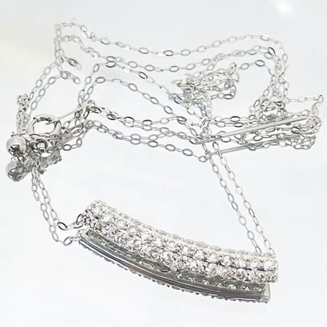 高品質　天然ダイヤモンド　1.00ct パヴェダイヤモンド PT950ネックレス