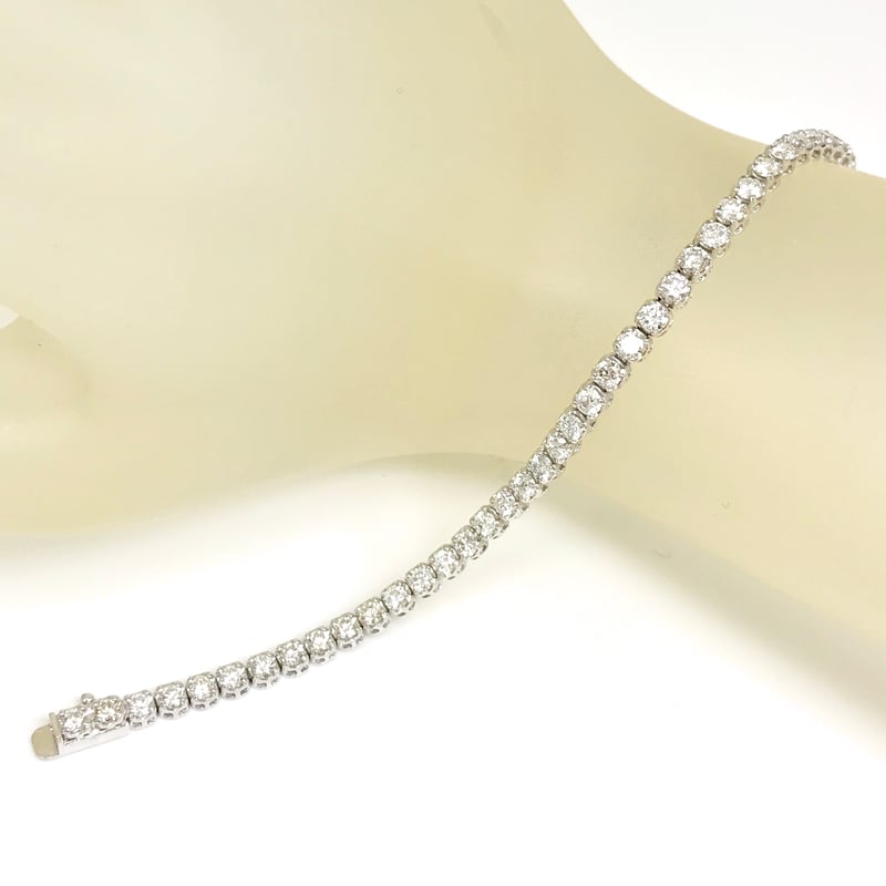良質3.00ct 天然ダイヤモンド K18WG テニスブレスレット 良質3.00ct 天然ダイヤモンド K18WG テニスブレスレット