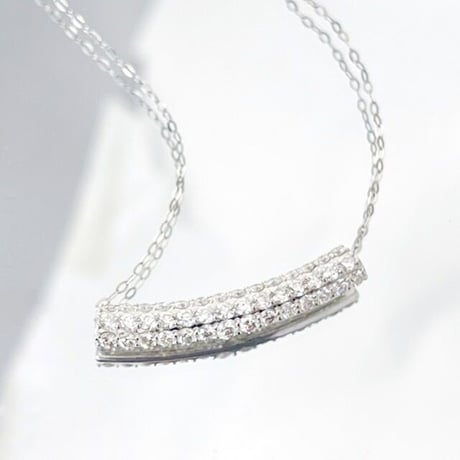 高品質　天然ダイヤモンド　1.00ct パヴェダイヤモンド PT950ネックレス