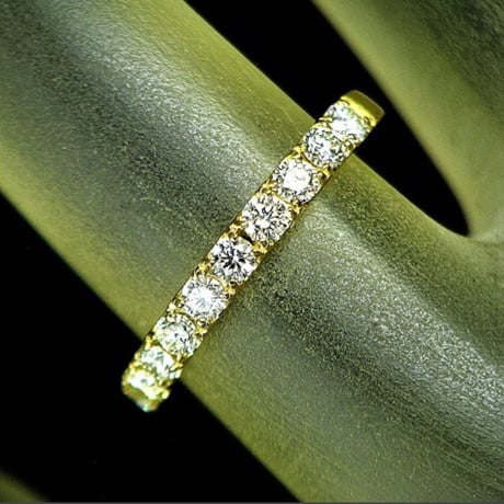 0.50ct 良質天然ダイヤモンド(10石)k18エタニティリング