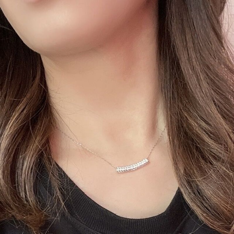 高品質 天然ダイヤモンド 1.00ct パヴェダイヤモンド PT950ネックレス  