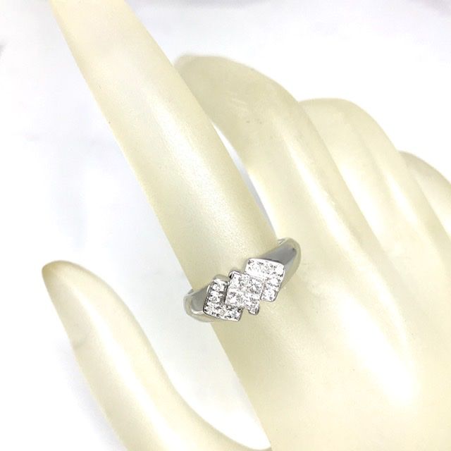 天然ダイヤモンド ミステリーセッティング PT900 リング | sanlemojewelry