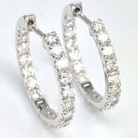計1.00ct 天然ダイヤモンド　中折れ式エタニティフープピアス　PT900