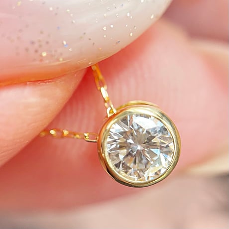 0.30ct H＆C　良質天然ダイヤモンド　K18 ネックレス　鑑別カード付
