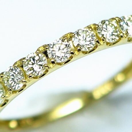 0.50ct 良質天然ダイヤモンド(10石)k18エタニティリング