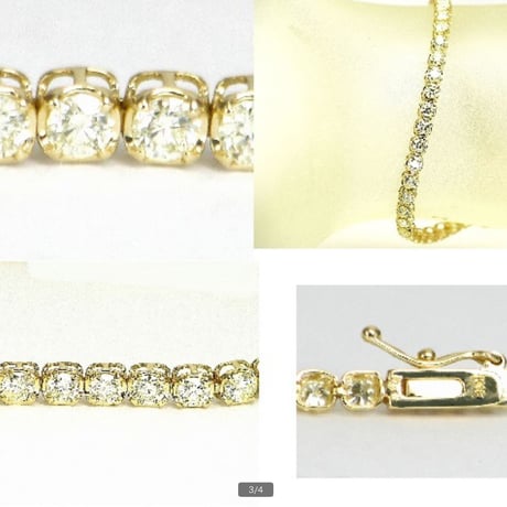 3.00ct　ハート＆キューピット　天然ダイヤ　K18ブレスレット鑑別カード付