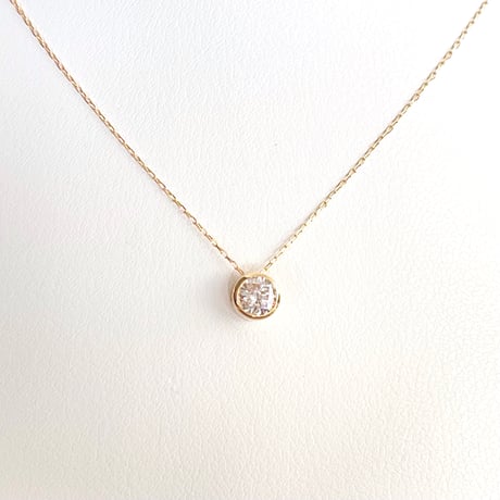 0.30ct H＆C　良質天然ダイヤモンド　K18 ネックレス　鑑別カード付