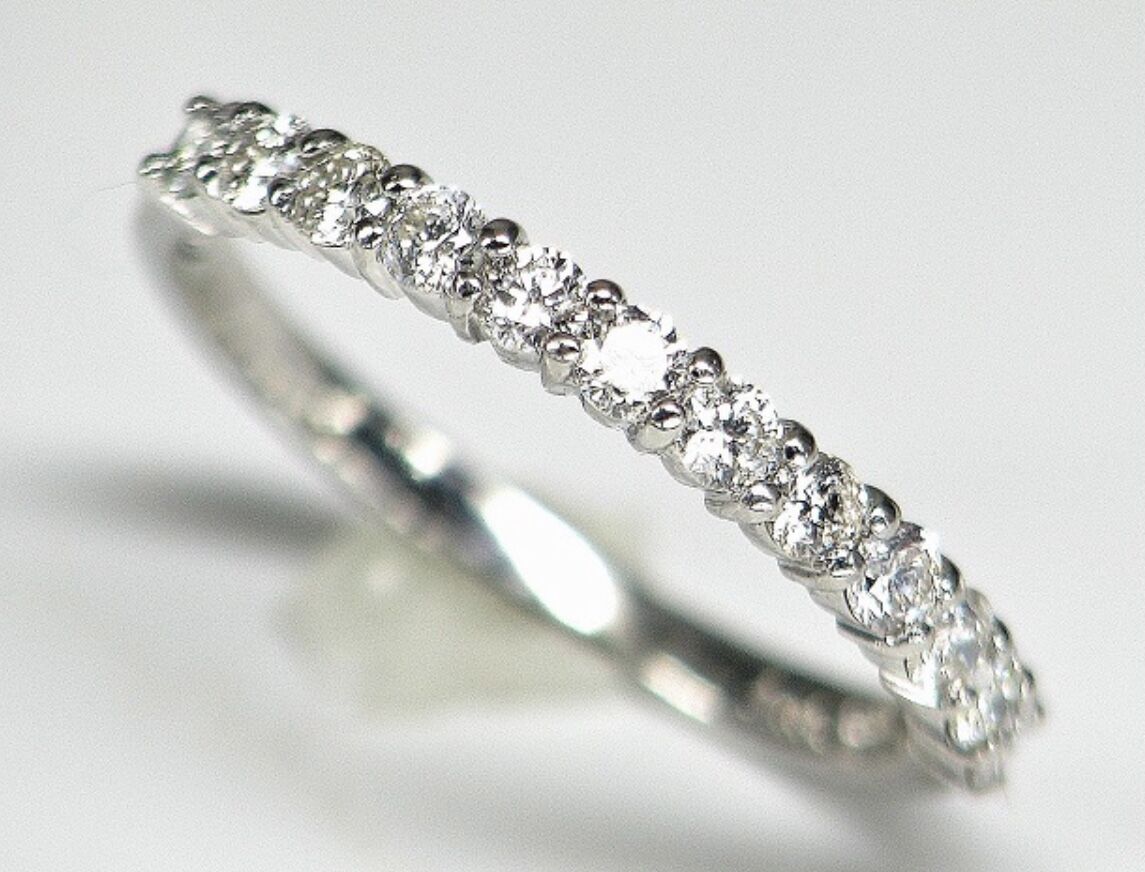 0.50ct 良質天然ダイヤモンド PT950エタニティリング