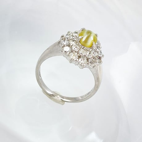 1.14ct 上質天然クリソベルキャッツアイ PT900 リング（GRJソ付）