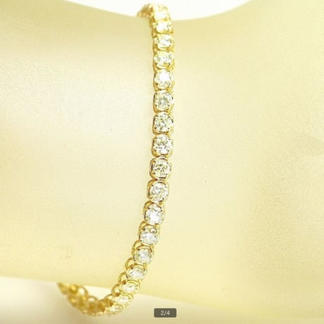 3.00ct　ハート＆キューピット　天然ダイヤ　K18ブレスレット鑑別カード付