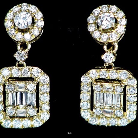 計0.50ct　天然ダイヤモンド　K18　スイングピアス