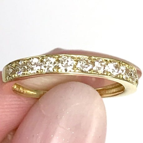 天然ダイヤモンド 0.30ct k18 ピンキーリング