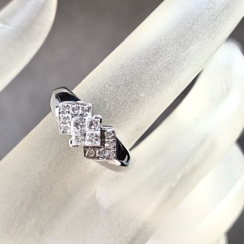 天然ダイヤモンド ミステリーセッティング PT900 リング | sanlemojewelry