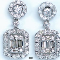 計0.50ct　天然ダイヤモンド　K18　スイングピアス 計0.50ct 天然ダイヤモンド K18WG スイングピアス | sanlemojewelry