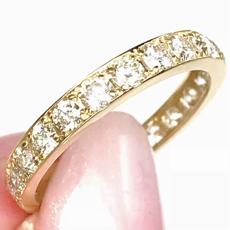 1.00ct 天然ダイヤモンド k18 エタニティリング