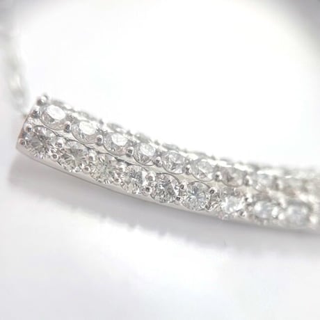 高品質　天然ダイヤモンド　1.00ct パヴェダイヤモンド PT950ネックレス