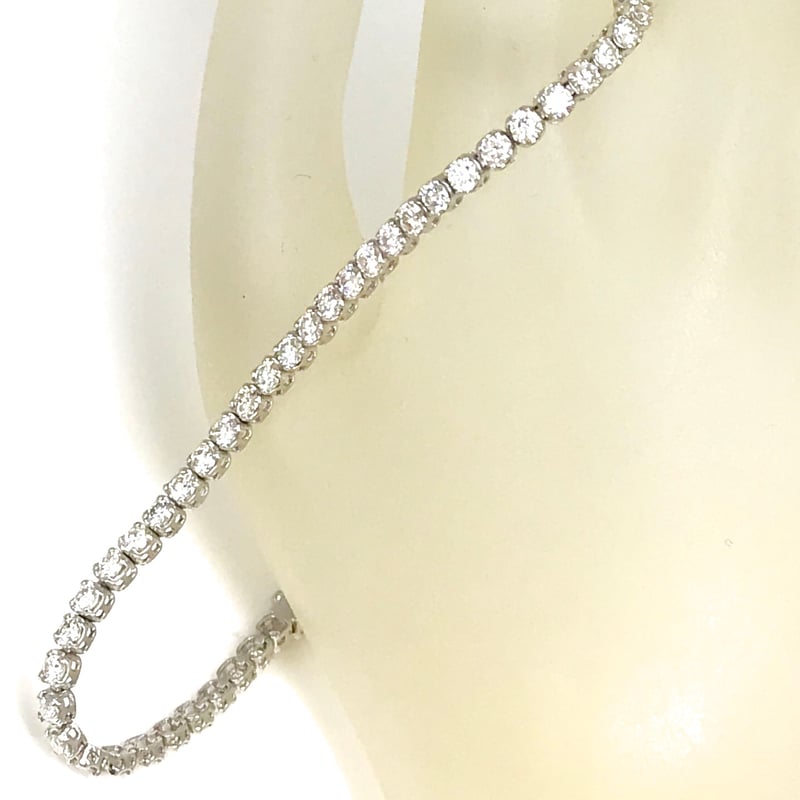 良質3.00ct 天然ダイヤモンド K18WG テニスブレスレット 良質3.00ct 天然ダイヤモンド K18WG テニスブレスレット