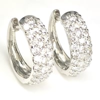 計1.00ct 天然ダイヤモンド　中折れ式エタニティフープピアス　PT950 計1.00ct 天然ダイヤモンド 中折れ式 PT950 パヴェフープピアス
