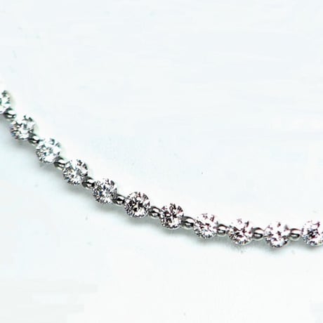 計0.20ct　ハート＆キューピット　PT950 ラインネックレス