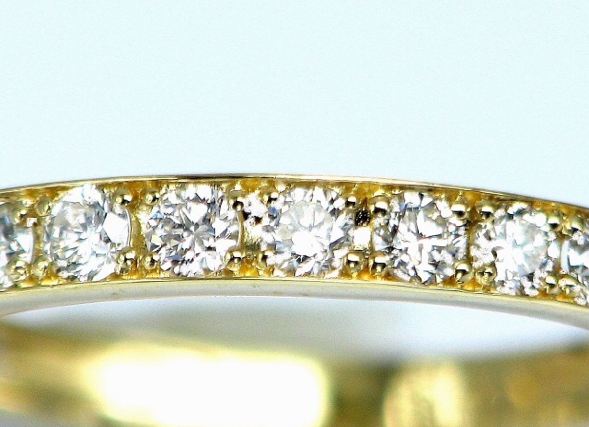 0.50ct 天然ダイヤモンド K18 エタニティリング | sanlemojewelry