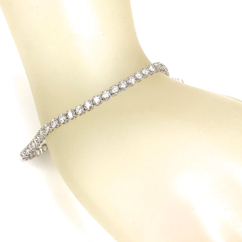 良質3.00ct 天然ダイヤモンド K18WG テニスブレスレット 良質3.00ct 天然ダイヤモンド K18WG テニスブレスレット