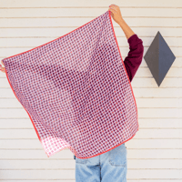 BLOCK SHOP スカーフ / Maroon Hearts Square Scarf