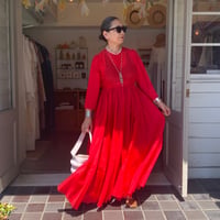Tabrik / C/Silk open gather dress