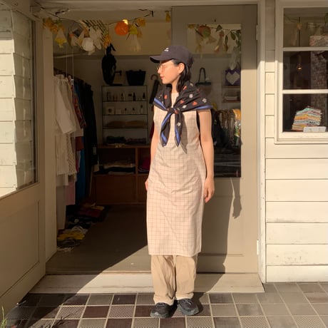 nun / I-Apron（Beige Check）