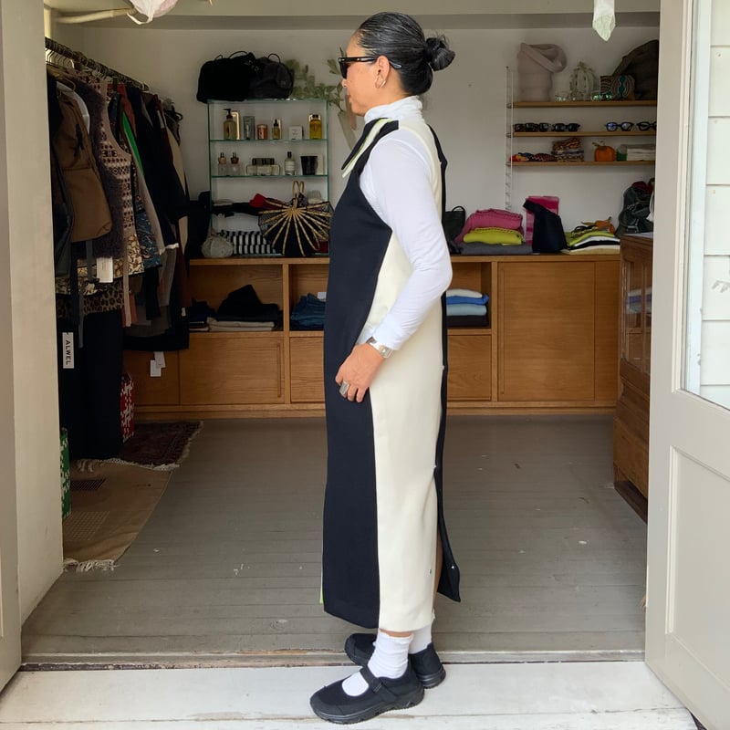 nadia / zigzag dress（Black×White） | Pili ON LINE