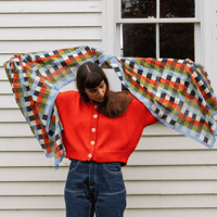 BLOCK SHOP 大判スカーフ / Primary Split Bars Long Scarf