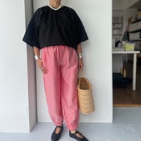 iroiro / タイシルク カンフーパンツ（ギンガム柄）
