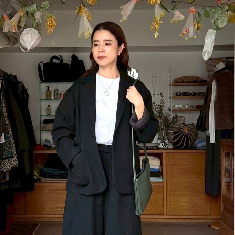 honnete / Short Coat Jacket（Black） | Pili ON LINE